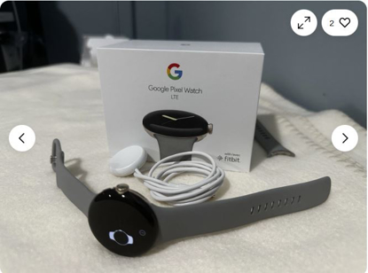 Image de Google pixel watch LTE - Montre intelligente Android avec suivi d'activité - Montre de suivi de la fréquence cardiaque - Boîtier en acier inoxydable